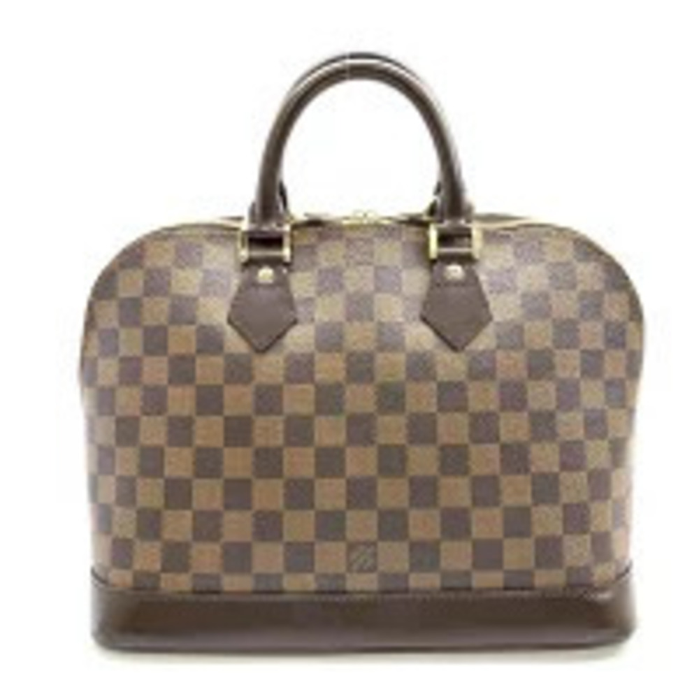 Louis Vuitton Alma Damier Handbag Round Brown